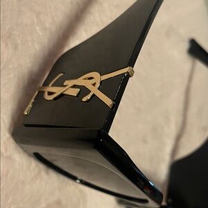 Yves Saint Laurent Black and Gold Sunglasses